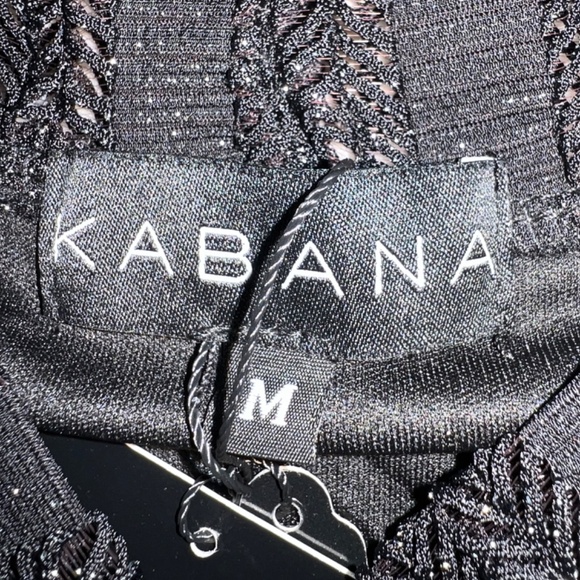 NWT Kabana Women's Black Cross Front Mini Dress 3/4 Sleeves Size Medium - Picture 4 of 10